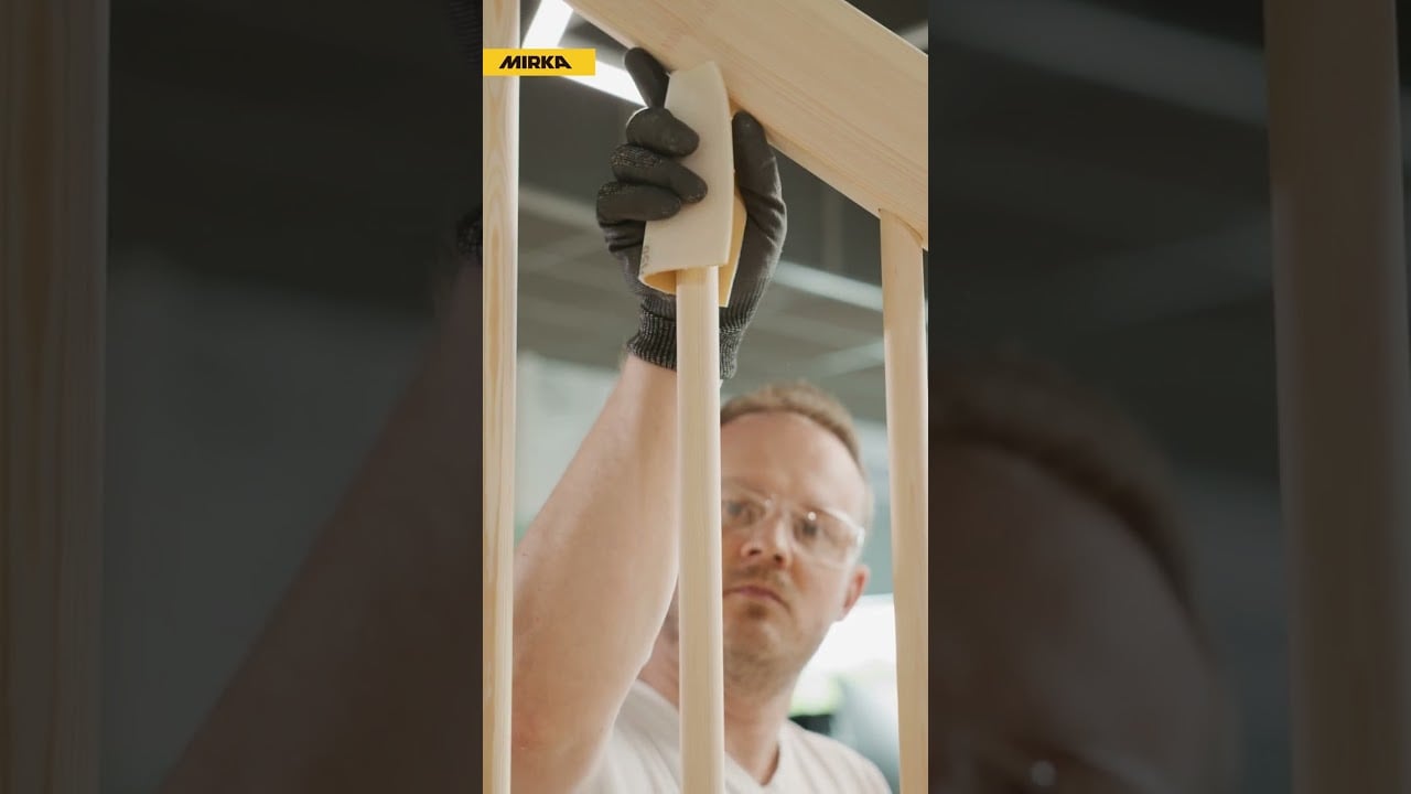 Hand sanding with Goldflex soft to reach every corner