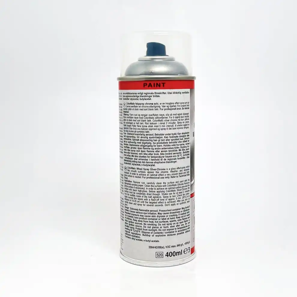 ColorMatic Hjulspray silver-crome bak