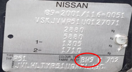 lakk kode Nissan