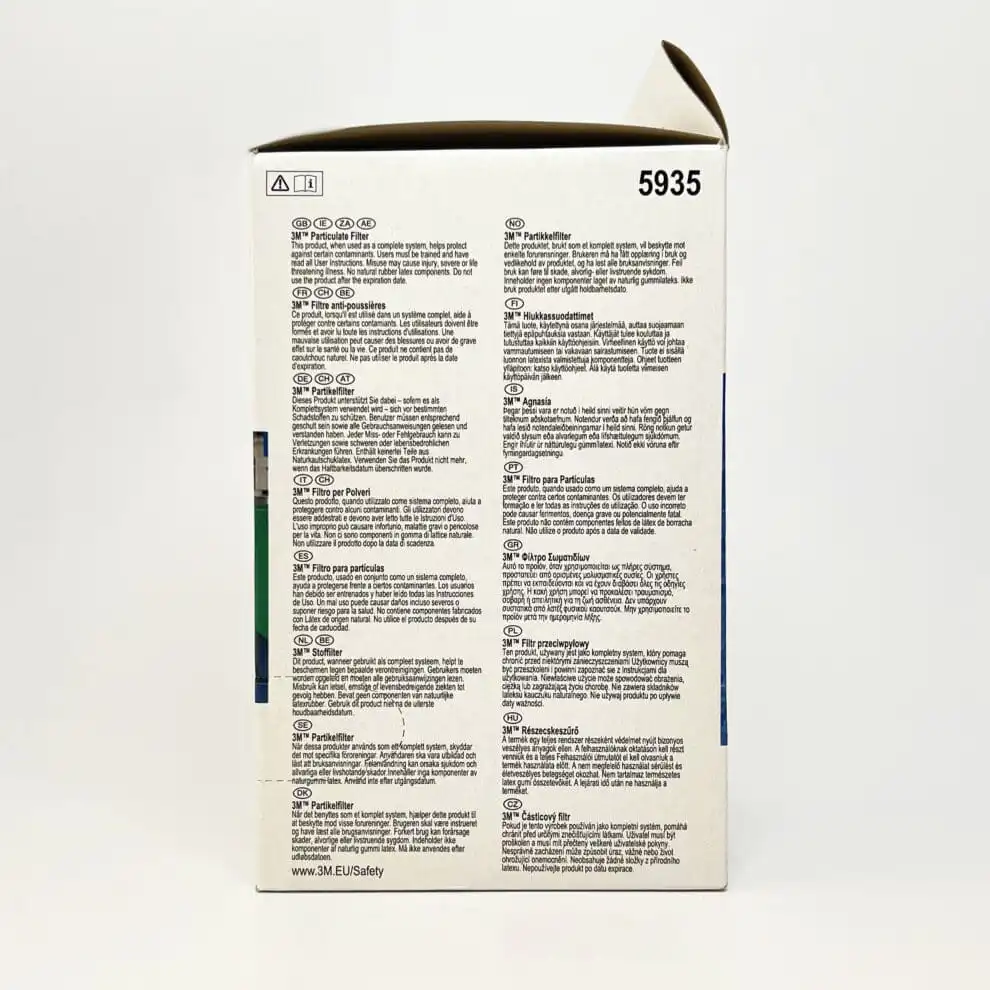 3M 5935 partikkelfilter tekst