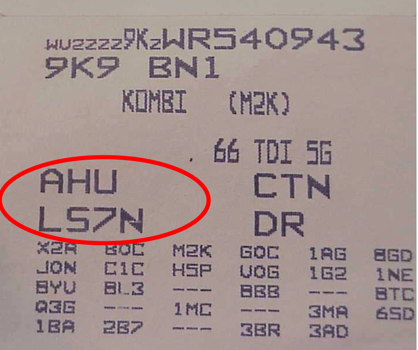 Seat lakk kode seat