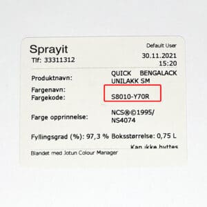 Fargekode NCS