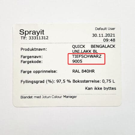 Fargekode RAL