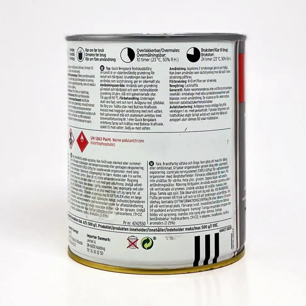 Bengalack grunning 0,75ltr produkt informasjon