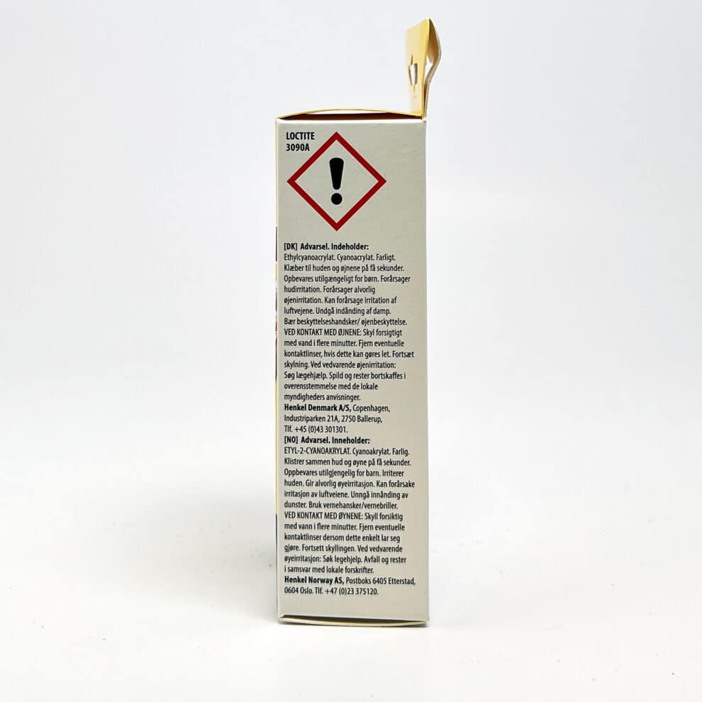 Loctite 3090 2K hurtiglim innhold