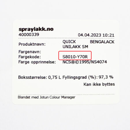 Fargekode maling NCS Fargekode maling NCS